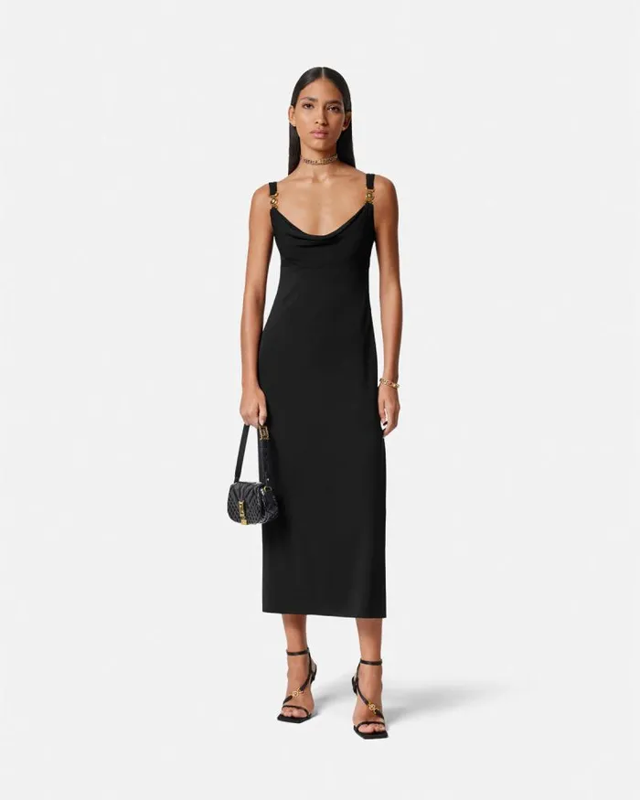 Medusa 03995 Long Dress Black Women Versace Dresses