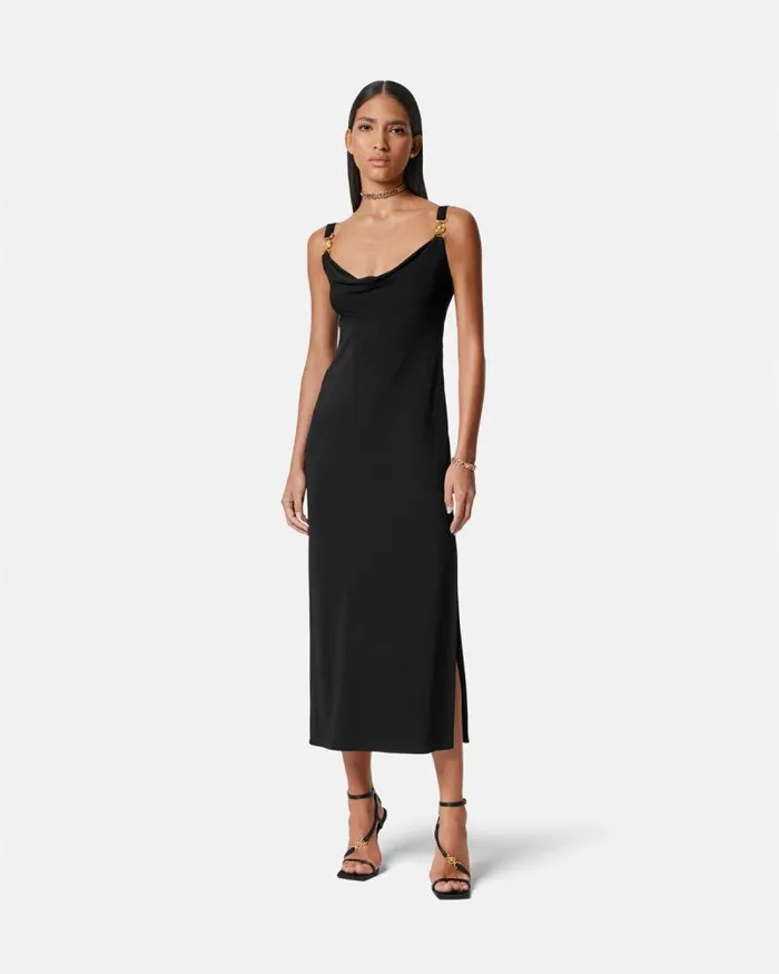 Medusa 03995 Long Dress Black Women Versace Dresses
