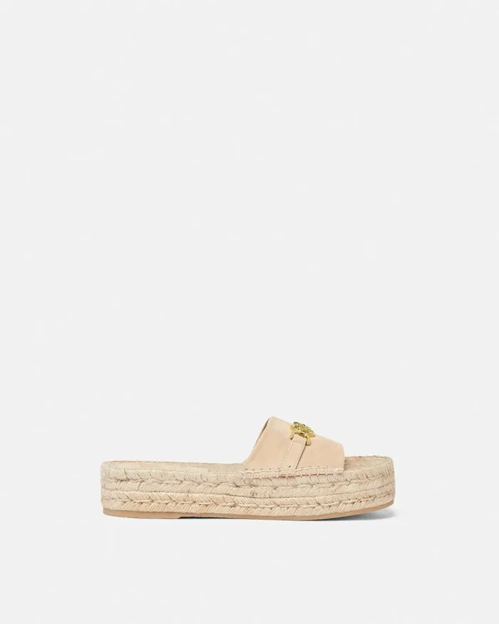 Medusa 03995 Suede Espadrilles 12034 Beige Women Versace Sandals