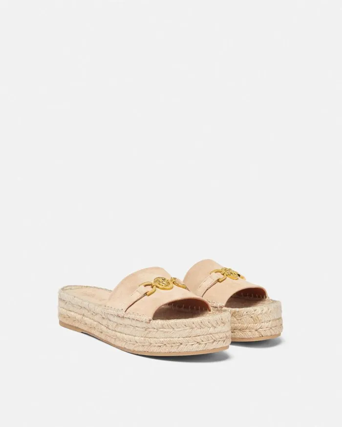 Medusa 03995 Suede Espadrilles 12034 Beige Women Versace Sandals