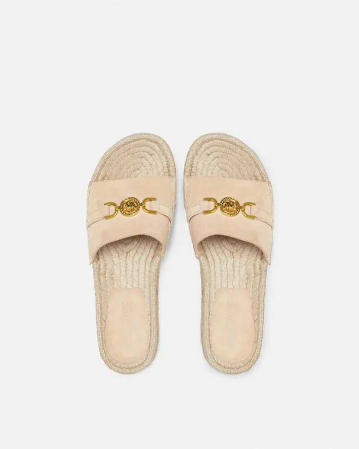 Medusa 03995 Suede Espadrilles 12034 Beige Women Versace Sandals