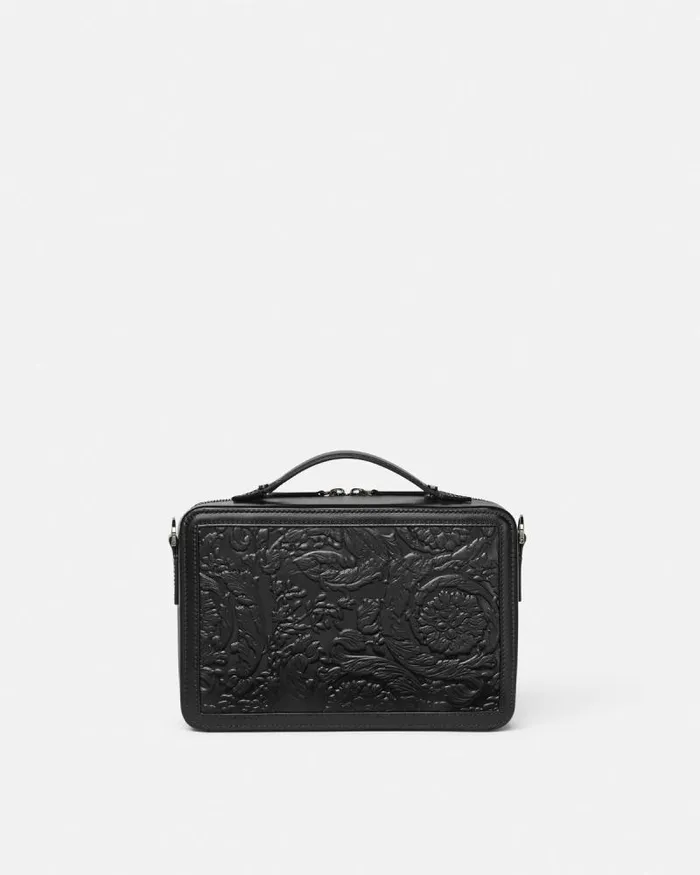 Medusa Biggie Barocco Messenger Bag Black Men Versace Crossbody and Messengers