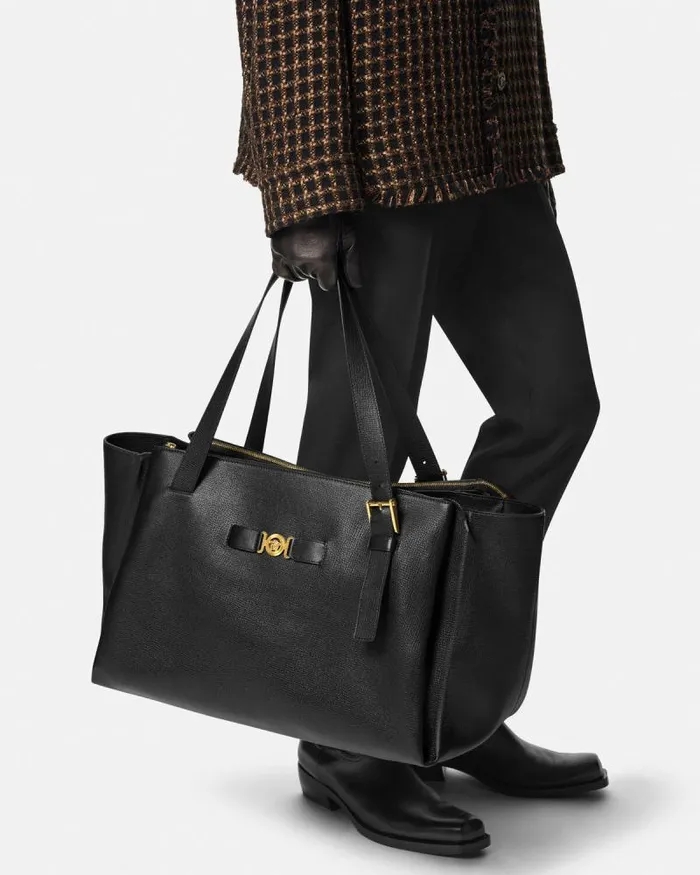 Medusa Biggie Maxi Tote Bag Blackgold Men Versace Totes