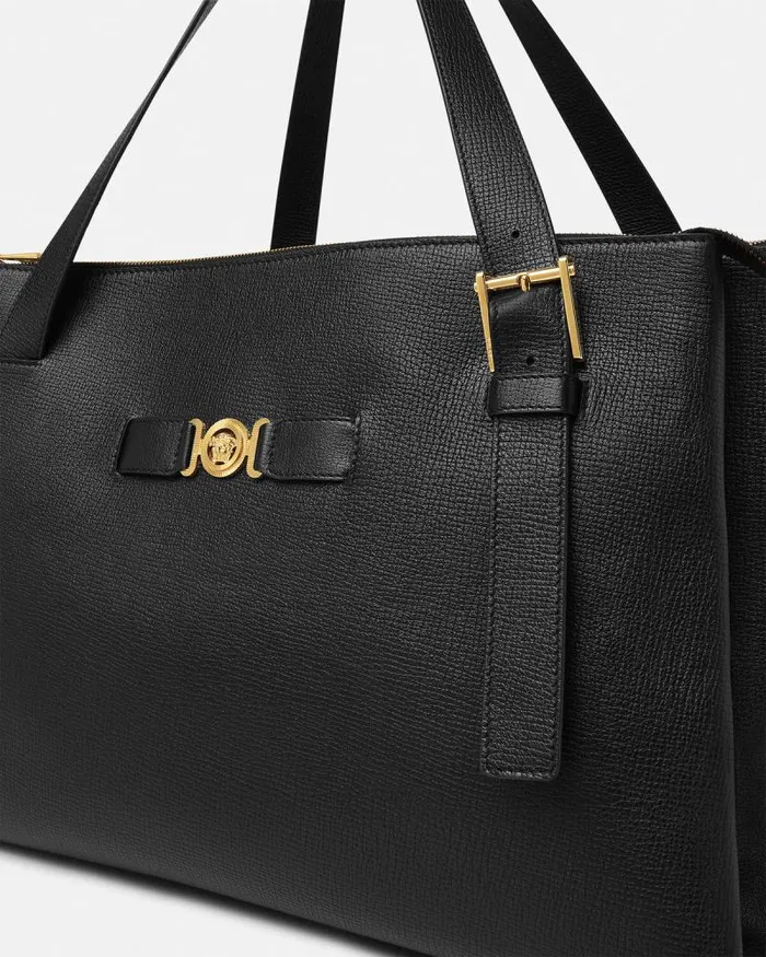 Medusa Biggie Maxi Tote Bag Blackgold Men Versace Totes