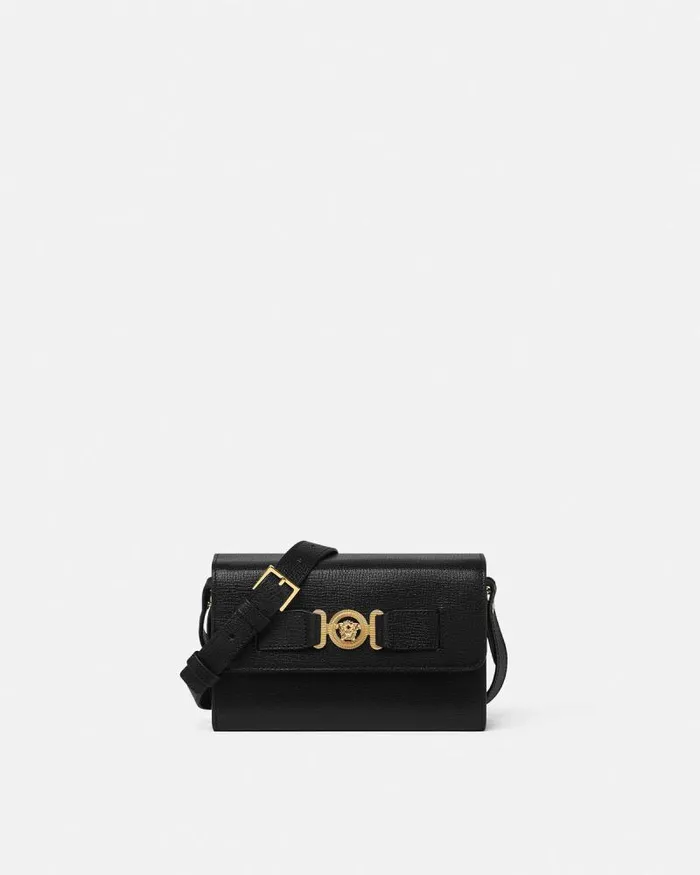 Medusa Biggie Messenger Bag Blackgold Men Versace Crossbody and Messengers