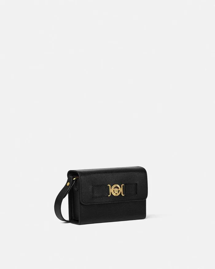 Medusa Biggie Messenger Bag Blackgold Men Versace Crossbody and Messengers