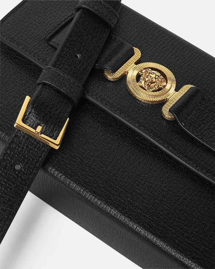 Medusa Biggie Messenger Bag Blackgold Men Versace Crossbody and Messengers