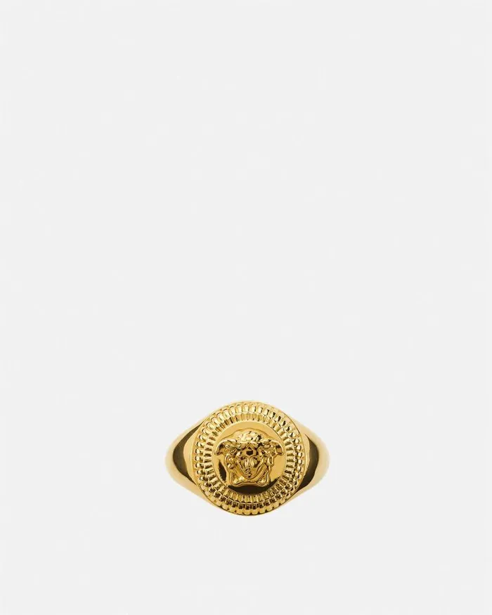 Medusa Biggie Ring Light Gold WomenMen Versace Rings