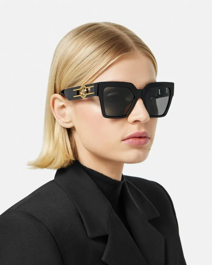 Medusa Deco Butterfly Sunglasses Blackgold Women Versace Sunglasses