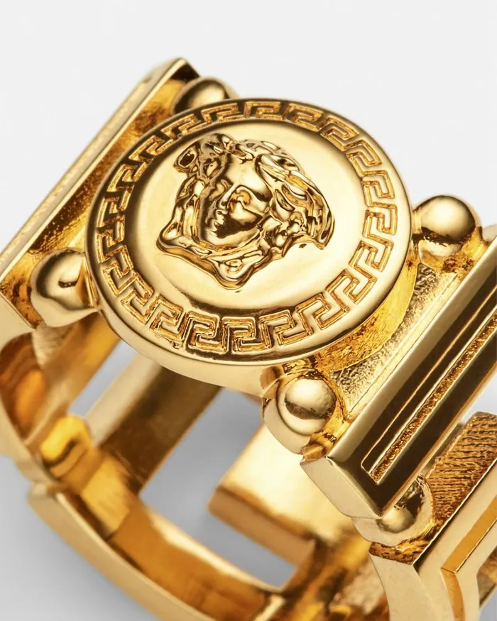 Medusa Greca Ring Light Gold WomenMen Versace Rings