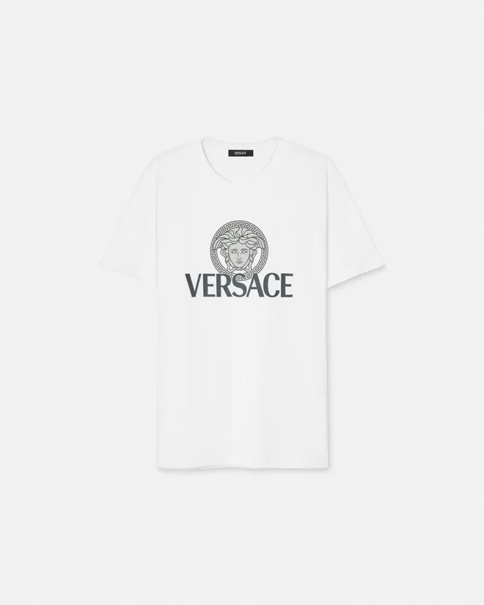 Medusa Logo TShirt White Men Versace TShirts and Polos