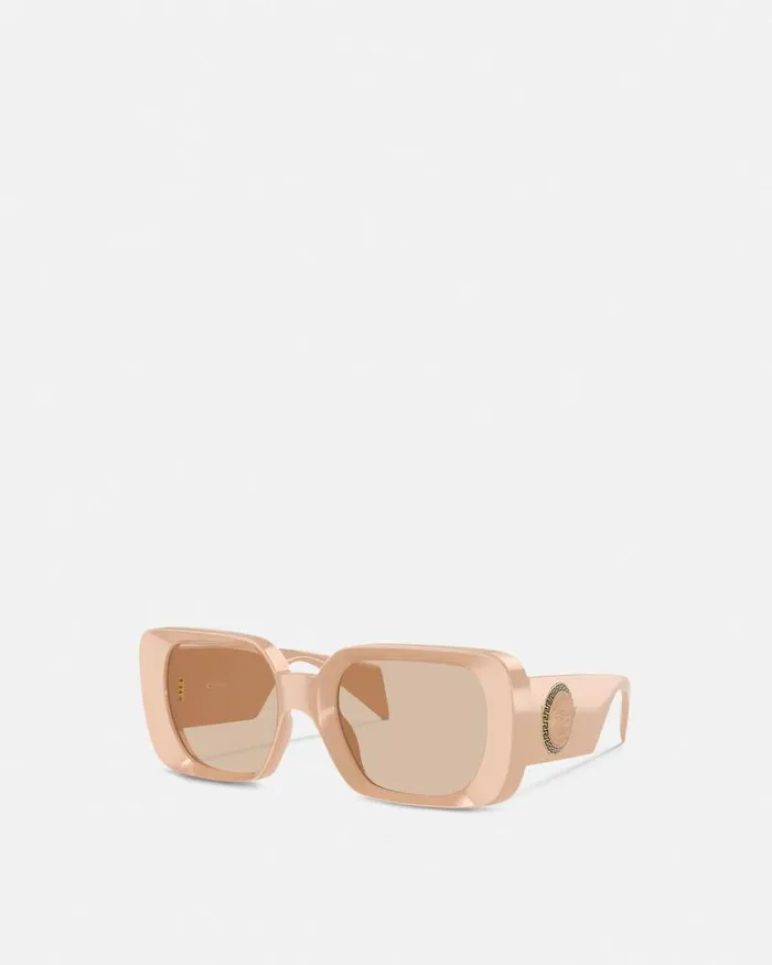 Medusa Medallion Sunglasses Beige WomenMen Versace Sunglasses