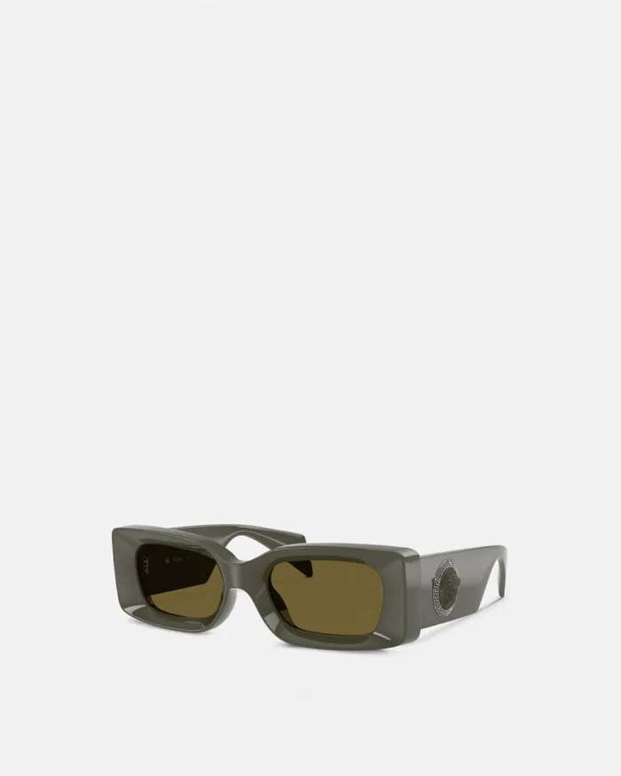 Medusa Medallion Sunglasses Dark Green WomenMen Versace Sunglasses