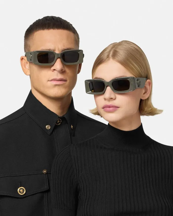 Medusa Medallion Sunglasses Dark Green WomenMen Versace Sunglasses