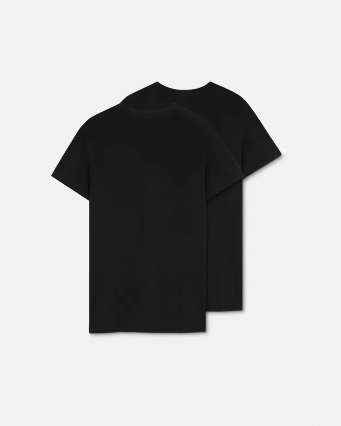 Medusa Undershirt 2Pack Black Men Versace Loungewear and Pajamas