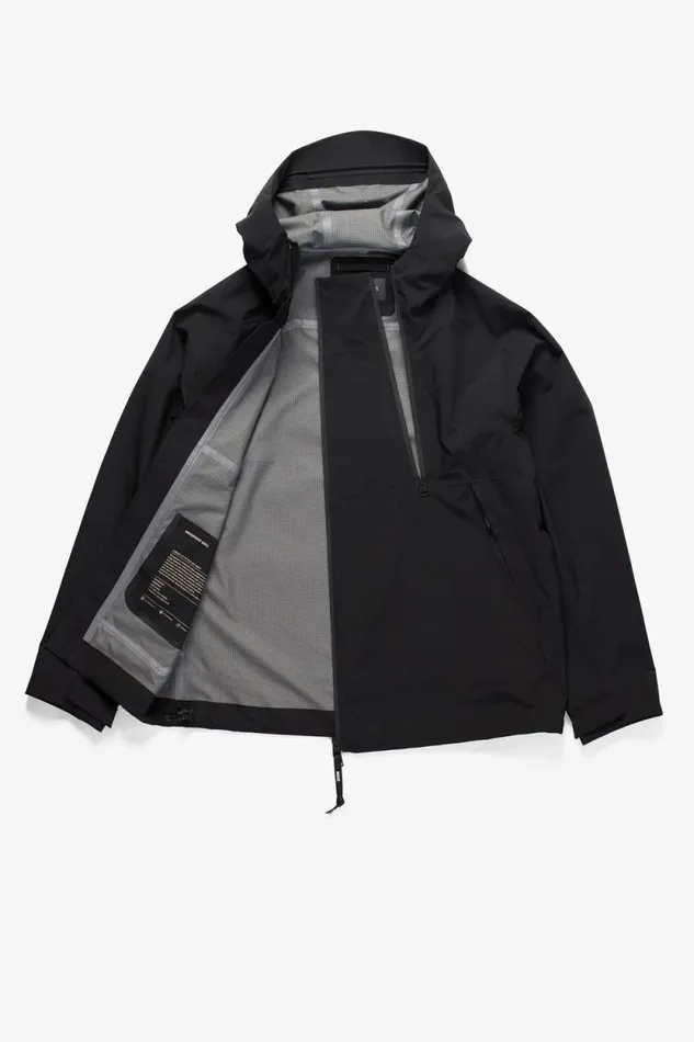 Men 3L Waterproof Shell Jacket Black Norse Projects Outerwear
