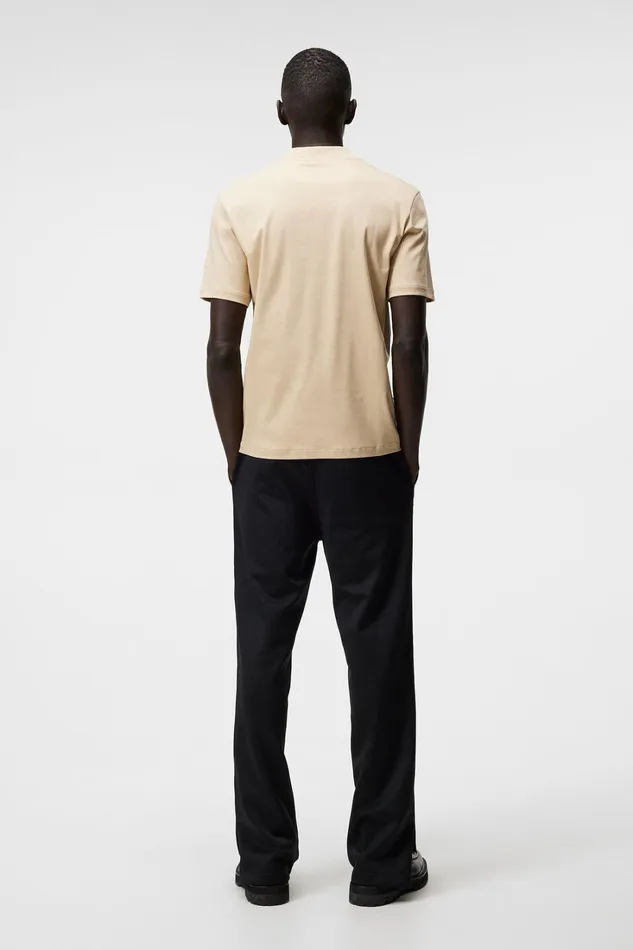Men Ace Mock Neck Tshirt Safari Beige JLindeberg Tshirts