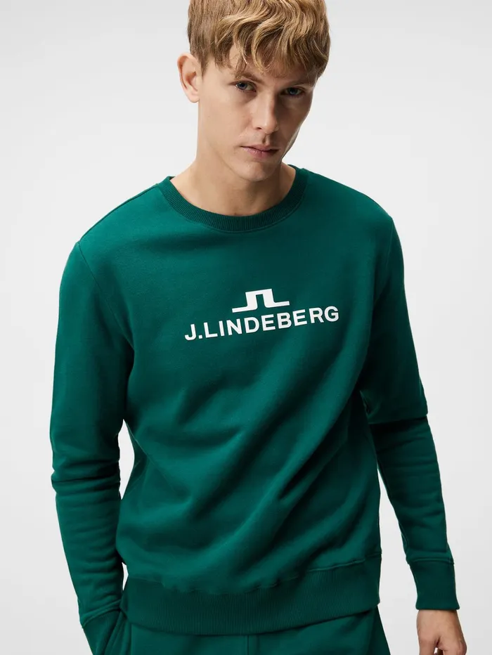 Men Alpha Crew Neck Rain Forest JLindeberg Sweatshirts