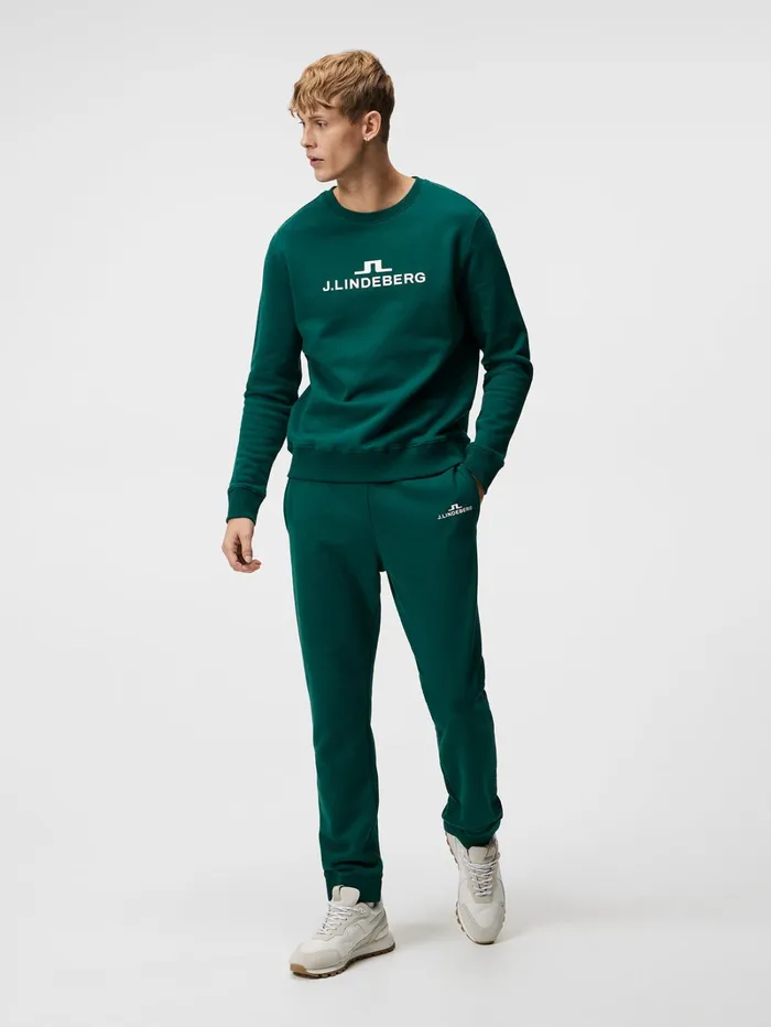 Men Alpha Crew Neck Rain Forest JLindeberg Sweatshirts