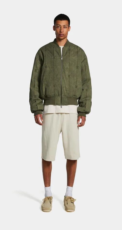 Men Army Green Rasal Bomber Jacket Daily Paper Jackets Men Army Green Rasal Bomber Jacket Daily Paper Jackets