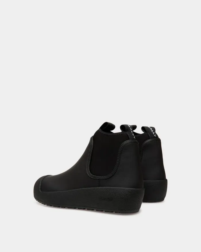 Men Bally Boots and Ankle Boots Bally Curling Bootie In Black Rubberized Leather Black Men Bally Boots and Ankle Boots Bally Curling Bootie In Black Rubberized Leather Black
