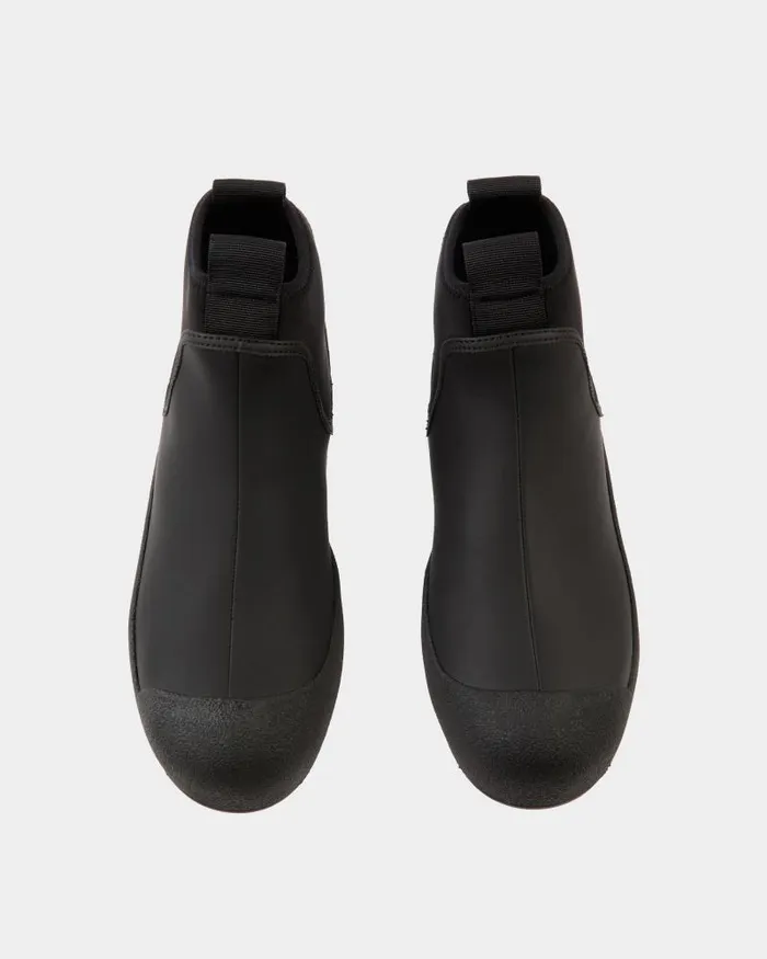 Men Bally Boots and Ankle Boots Bally Curling Bootie In Black Rubberized Leather Black Men Bally Boots and Ankle Boots Bally Curling Bootie In Black Rubberized Leather Black