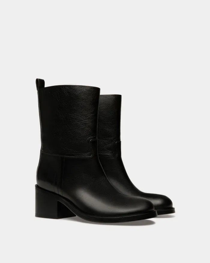 Men Bally Boots and Ankle Boots Peggy Boot In Black Leather Black Men Bally Boots and Ankle Boots Peggy Boot In Black Leather Black