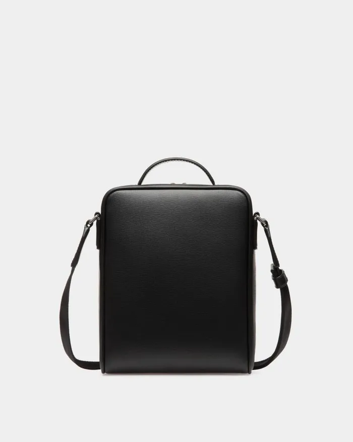 Men Bally Messenger Bags Mythos Crossbody Bag In Black Recycled Leather Black