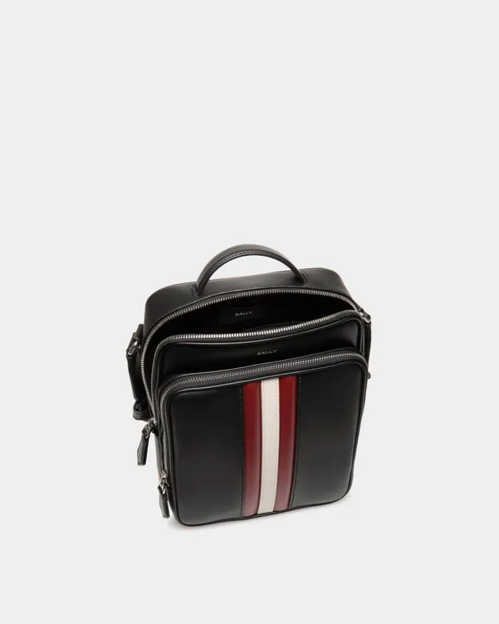 Men Bally Messenger Bags Mythos Crossbody Bag In Black Recycled Leather Black