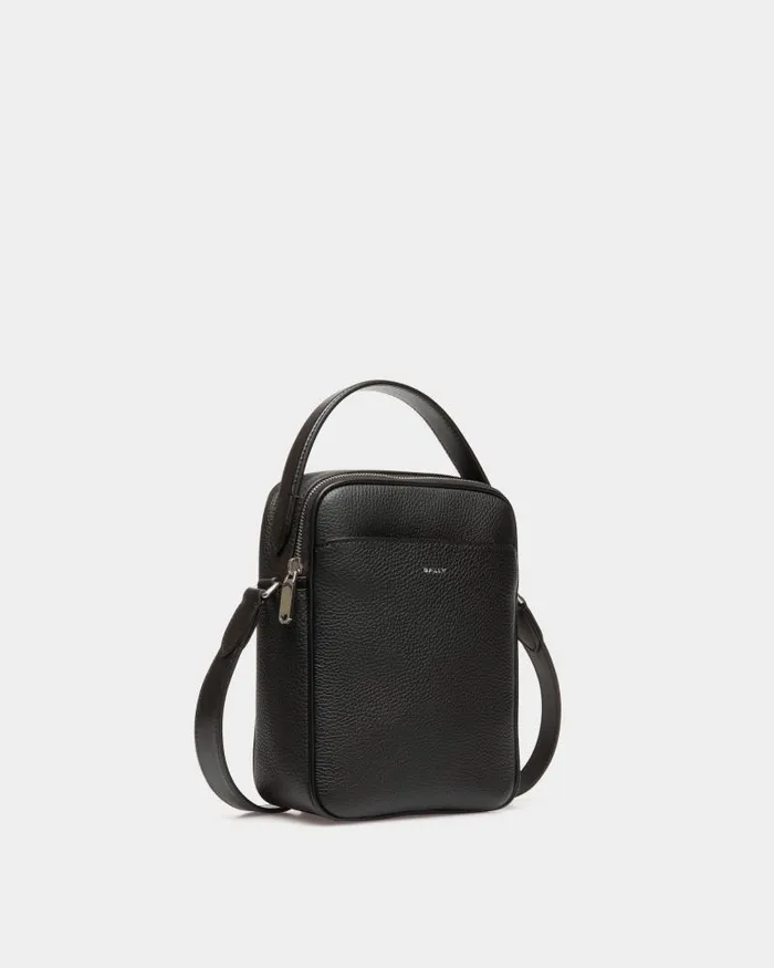 Men Bally Messenger Bags Oeden Crossbody Bag In Black Leather Black Men Bally Messenger Bags Oeden Crossbody Bag In Black Leather Black