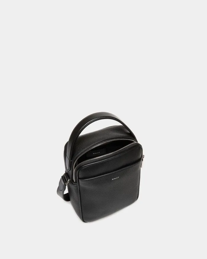 Men Bally Messenger Bags Oeden Crossbody Bag In Black Leather Black Men Bally Messenger Bags Oeden Crossbody Bag In Black Leather Black