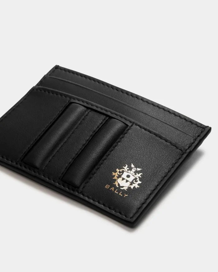 Men Bally Wallets and Card Holders Beckett Card Holder In Black Leather Black