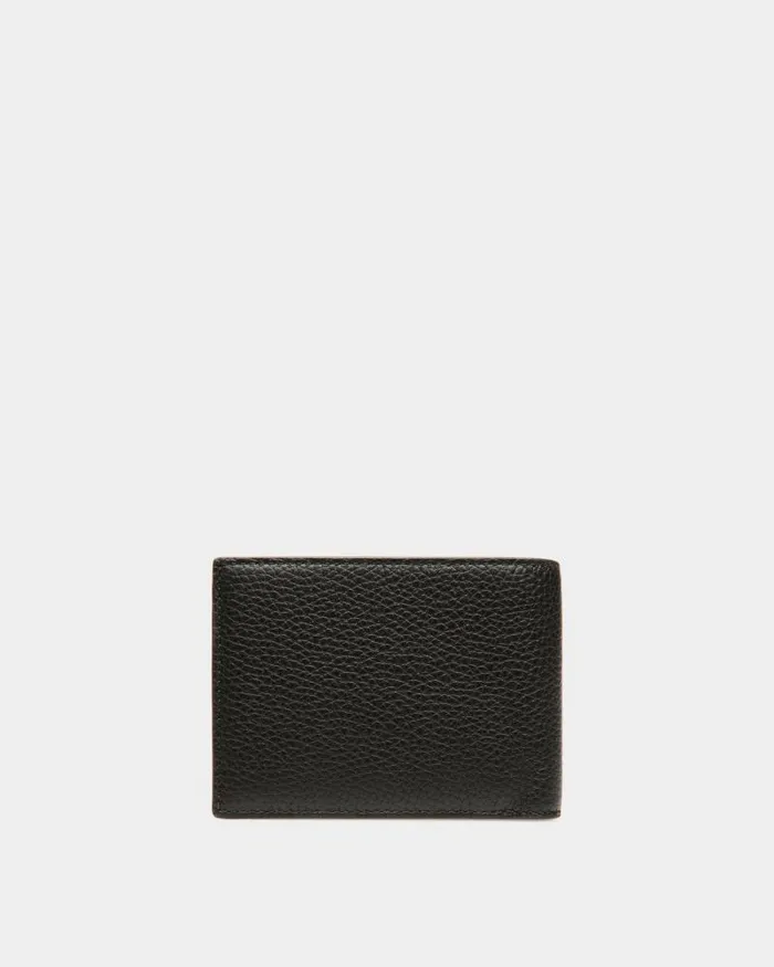 Men Bally Wallets and Card Holders Ribbon Bifold In Black Leather Black