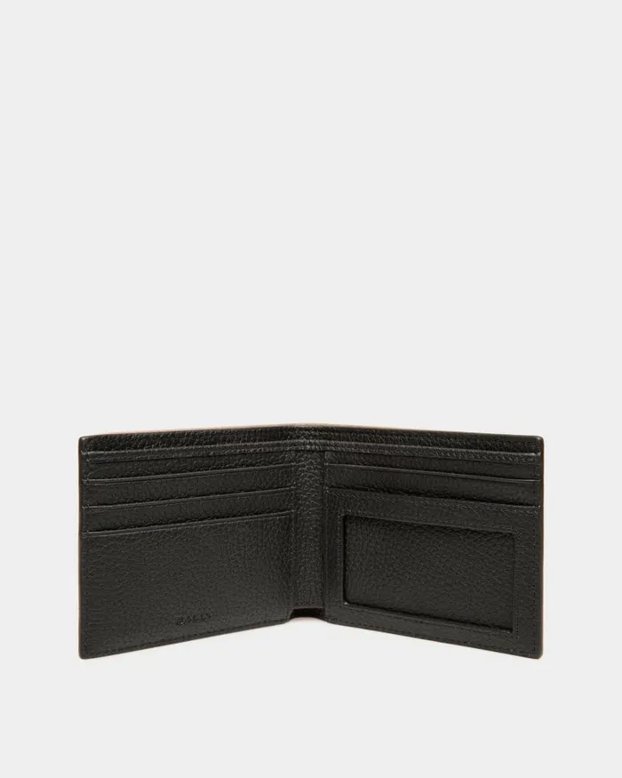 Men Bally Wallets and Card Holders Ribbon Bifold In Black Leather Black