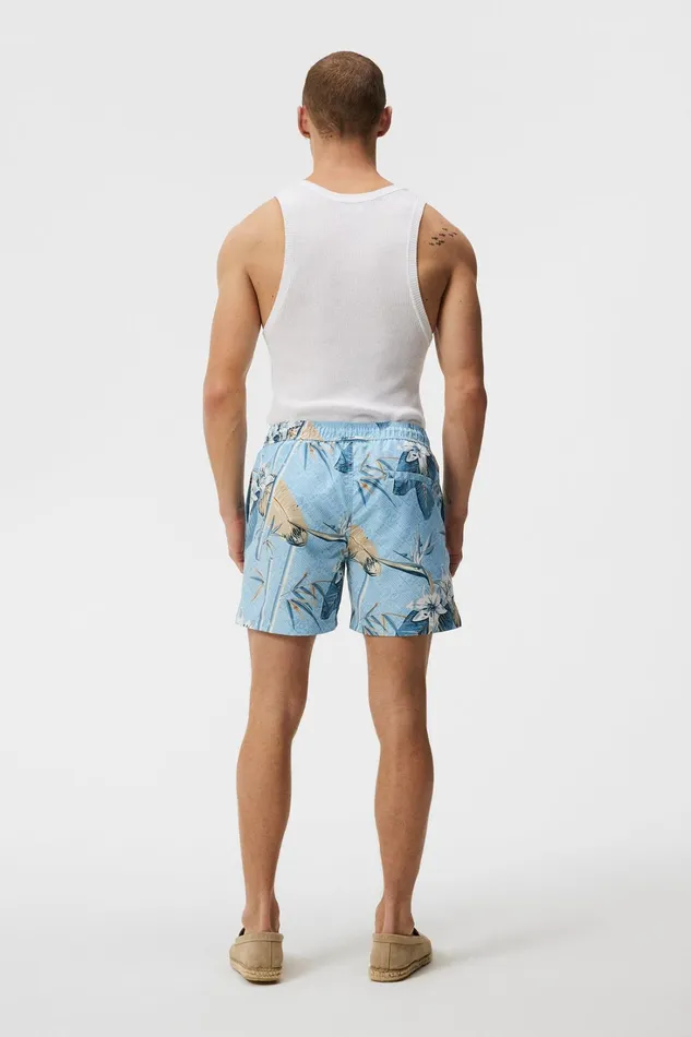 Men Banks Tropical Swim Trunks Dream Blue JLindeberg Swim Shorts Men Banks Tropical Swim Trunks Dream Blue JLindeberg Swim Shorts