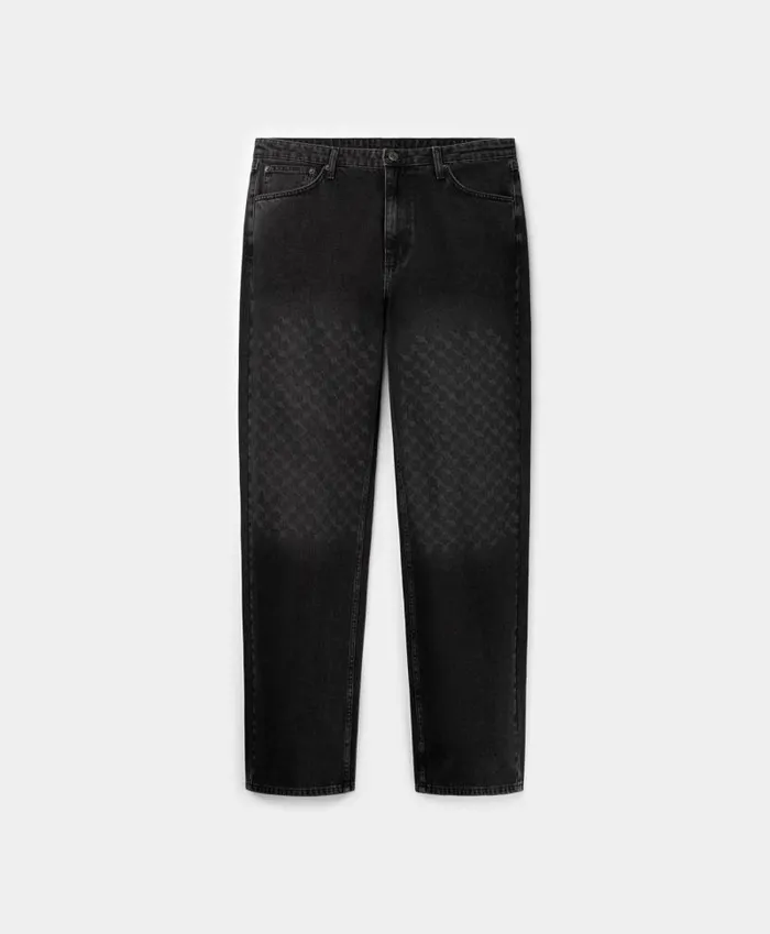 Men Black Amba Monogram Jeans Daily Paper Pants