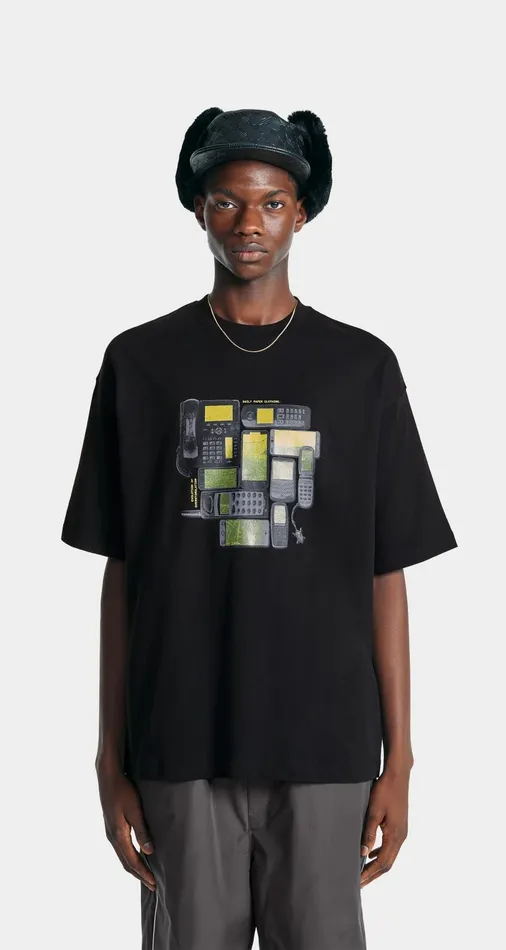 Men Black Evolution Oversized TShirt Daily Paper TShirts Men Black Evolution Oversized TShirt Daily Paper TShirts