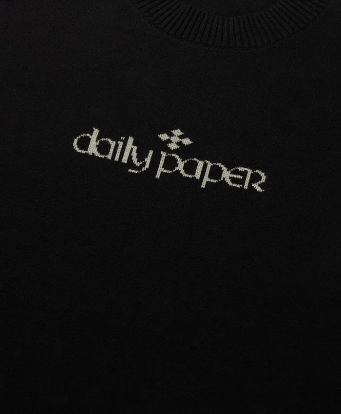 Men Black Forum Knit Sweater Daily Paper Knitwear