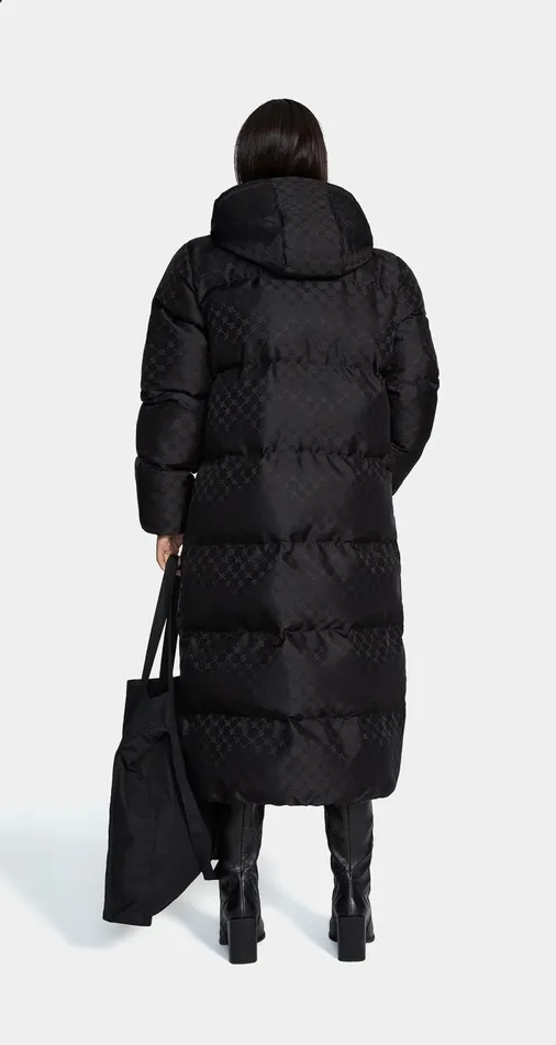 Men Black Long Hopuff Monogram Jacket Daily Paper Jackets Men Black Long Hopuff Monogram Jacket Daily Paper Jackets