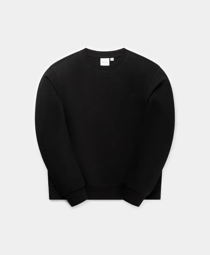 Men Black Mono Rib Sweater Daily Paper Hoodies and Sweaters