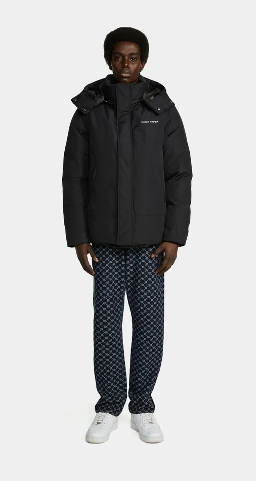 Men Black Ruraz Puffer Jacket Daily Paper Jackets Men Black Ruraz Puffer Jacket Daily Paper Jackets