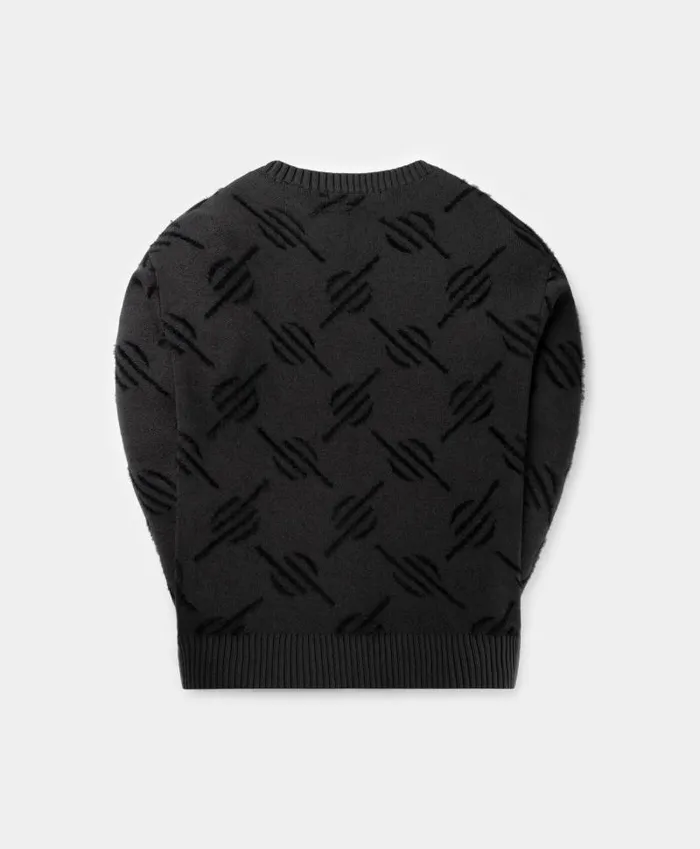 Men Black Tevin Monogram Knit Sweater Daily Paper Hoodies and Sweaters Men Black Tevin Monogram Knit Sweater Daily Paper Hoodies and Sweaters