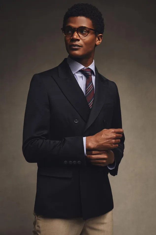 Men Blazers Holland Cooper The Double Breasted Blazer Black Barathea Men Blazers Holland Cooper The Double Breasted Blazer Black Barathea
