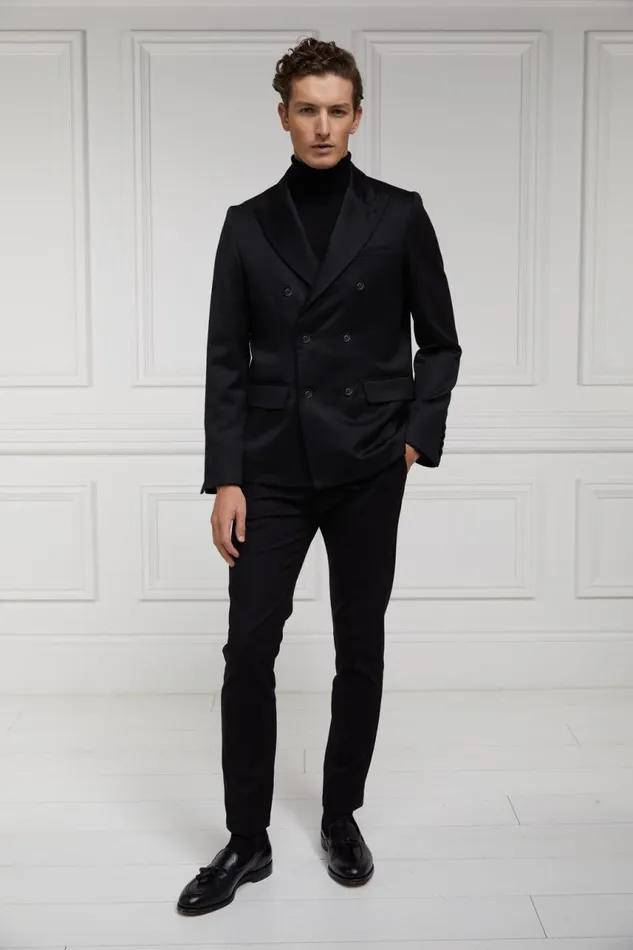 Men Blazers Holland Cooper The Double Breasted Blazer Black Barathea Men Blazers Holland Cooper The Double Breasted Blazer Black Barathea