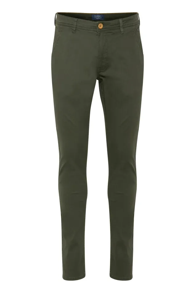 Men Blend Pants Pants Casual Forest Night Green