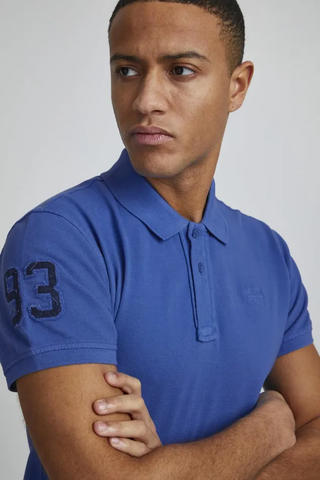 Men Blend Polos Polo Shirt Nautical Blue