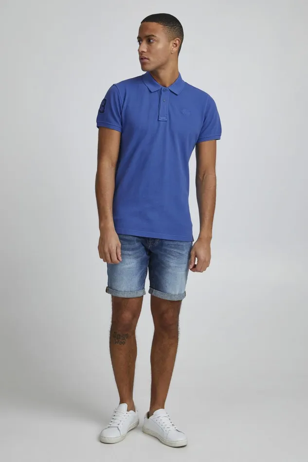 Men Blend Polos Polo Shirt Nautical Blue