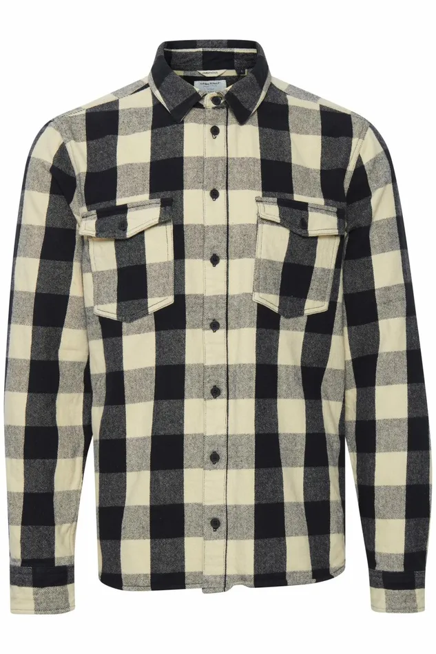 Men Blend Shirts Long Sleeved Shirt Black