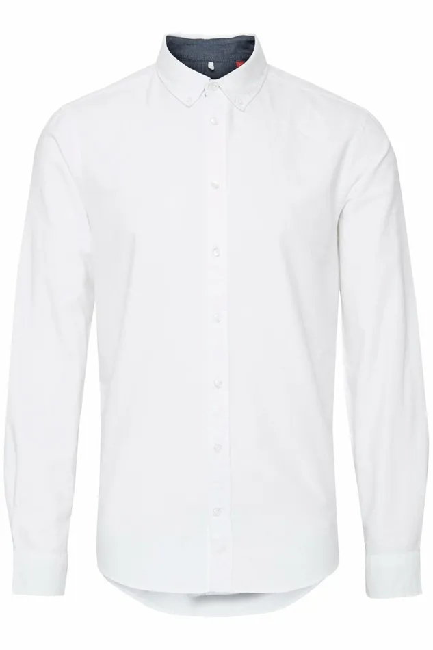 Men Blend Shirts Long Sleeved Shirt White