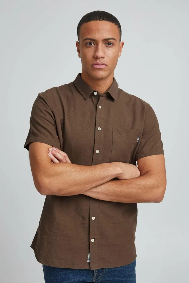 Men Blend Shirts Short Sleeved Shirt Capers